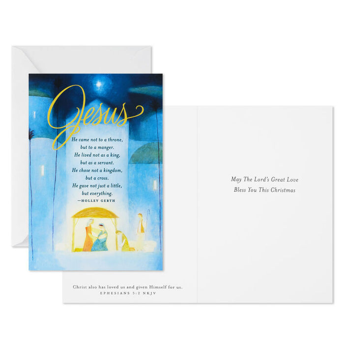 Nativity Blessings Religious Boxed Christmas Cards, Pack of 16