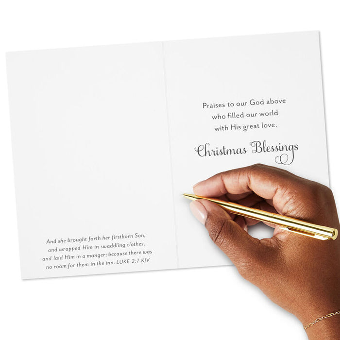 Let Us Adore Him Religious Boxed Christmas Cards, Pack of 16