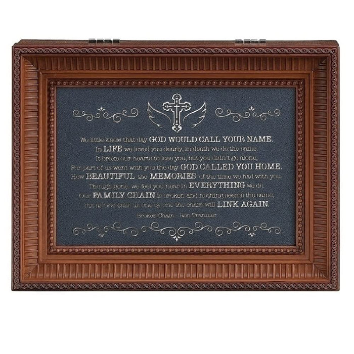 Roman Broken Chain Box, 8-inch Height, Large, Brown, Plastic, Metal, Home Decor, Music Box