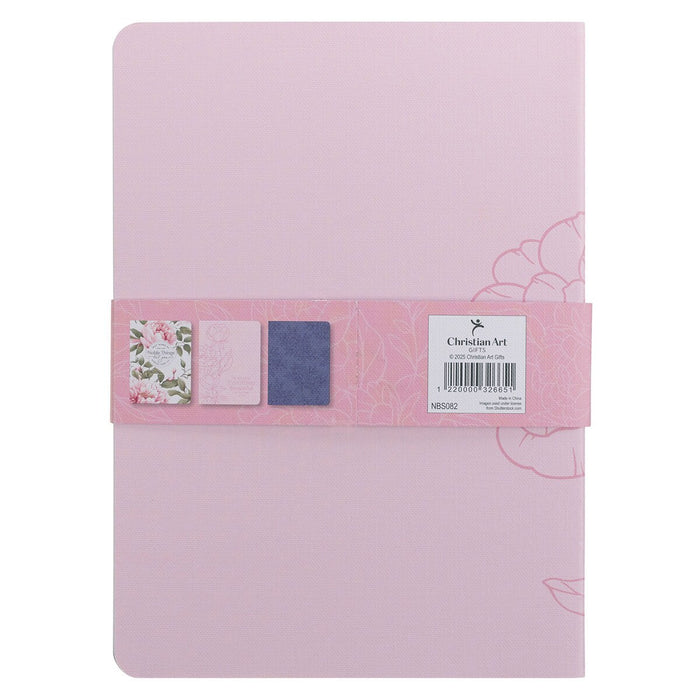Noble Things Pink Floral Notebook Set - Proverbs 31:29