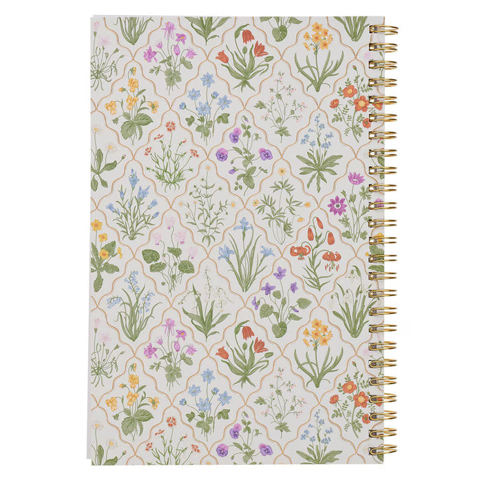 Sufficient Grace Taupe Meadow Soft Cover Spiral Notebook - 2 Corinthians 12:9