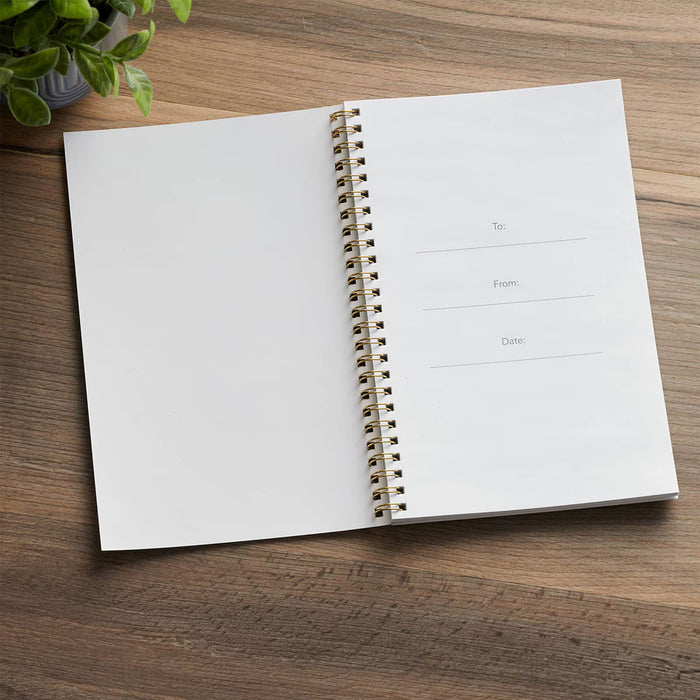 Sufficient Grace Taupe Meadow Soft Cover Spiral Notebook - 2 Corinthians 12:9