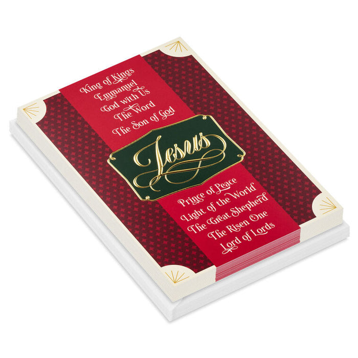 Names of Jesus Religious Boxed Christmas Cards, Pack of 16