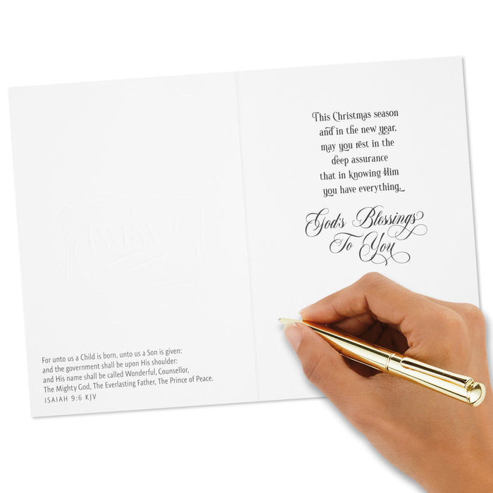 Names of Jesus Religious Boxed Christmas Cards, Pack of 16