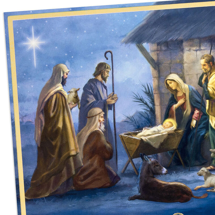 God's Love Nativity Religious Boxed Christmas Cards, Pack of 16