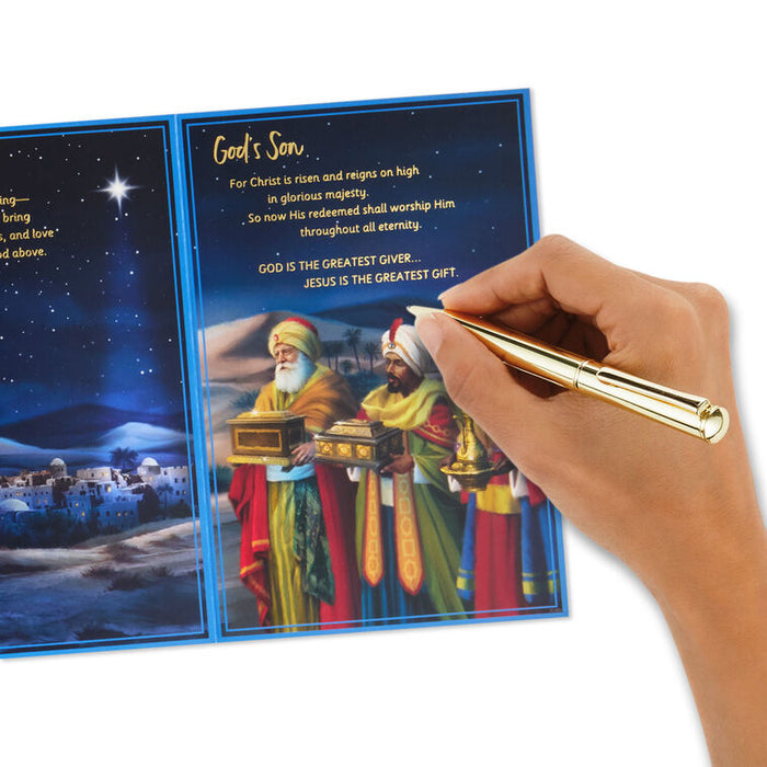 Nativity Reflection Religious Boxed Christmas Cards, Pack of 12