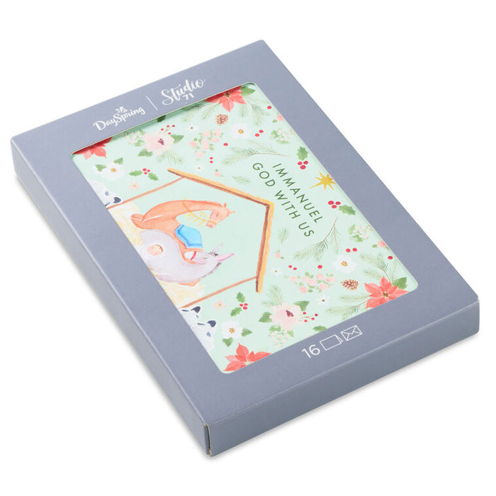 Immanuel Nativity Religious Boxed Christmas Cards, Pack of 16