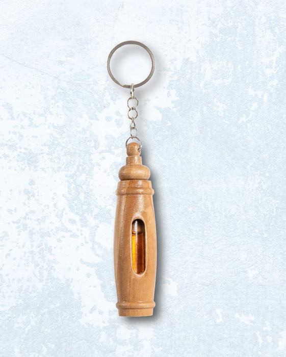 Olivewood Anointing Oil Keychain - Morning Star Christian Bookstores