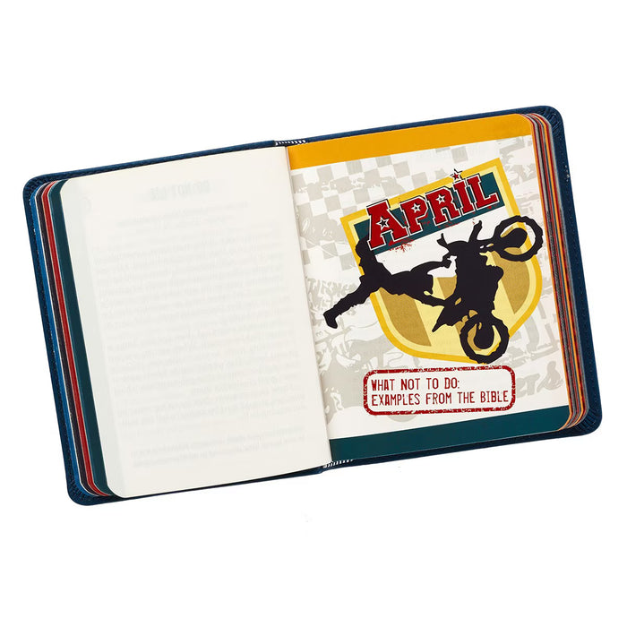 One-Minute Devotions for Boys Blue Faux Leather Devotional by Jayce O'Neal