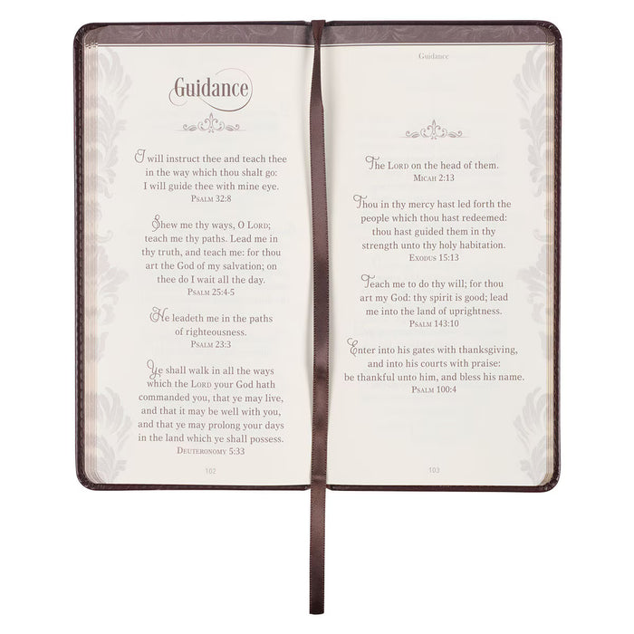 Promises to Strengthen Your Faith KJV Brown Faux Leather