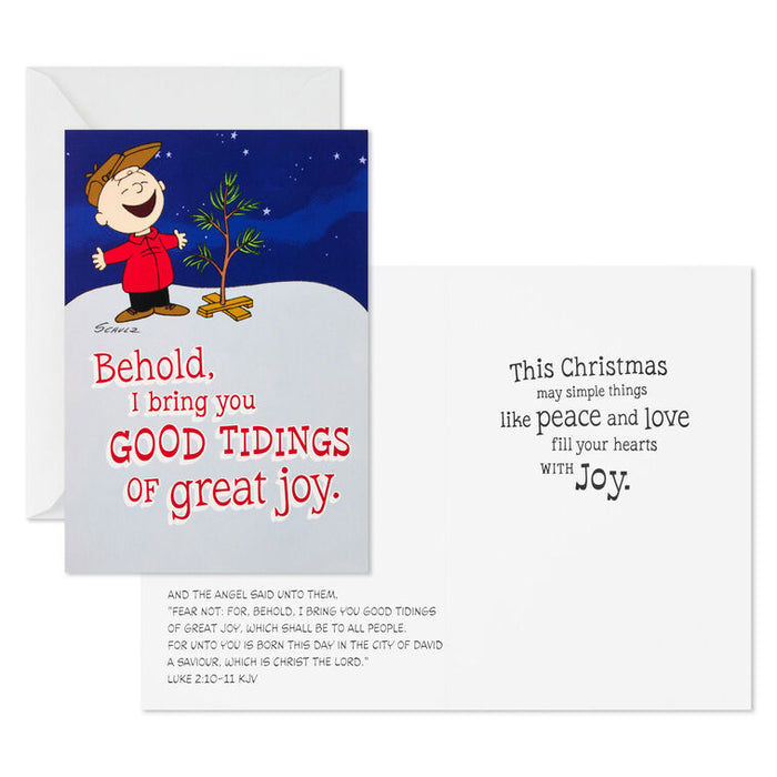 Peanuts® Tidings of Great Joy Religious Christmas Cards, Box of 16