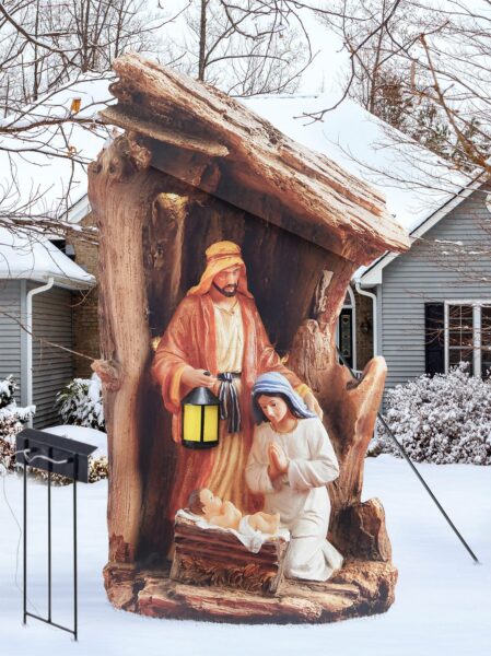 The Silent Night Lighted Outdoor Nativity