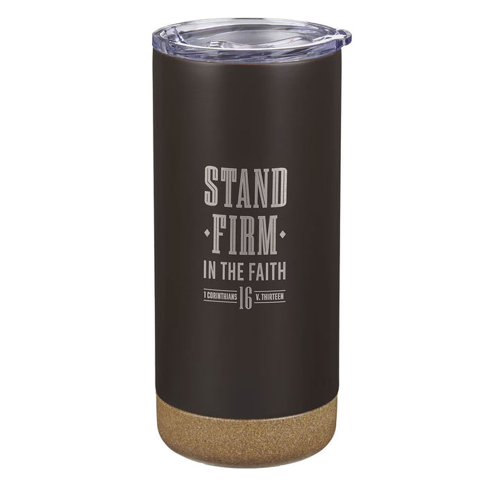 Stand Firm in the Faith Espresso-brown Stainless Steel Tumbler - 1 Corinthians 16:13