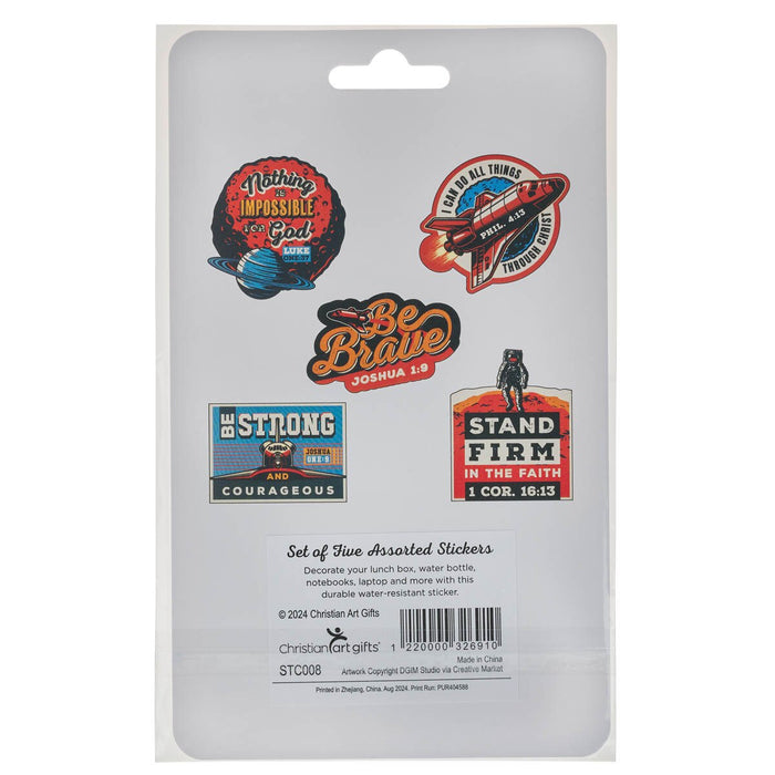 Be Strong and Courageous Sticker Set