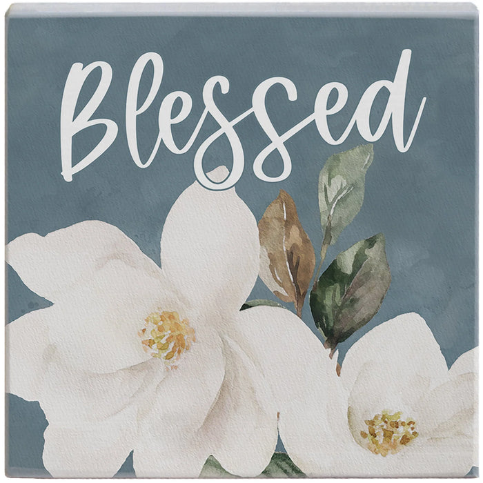 Blessed Magnolias Blue - Small Talk Square