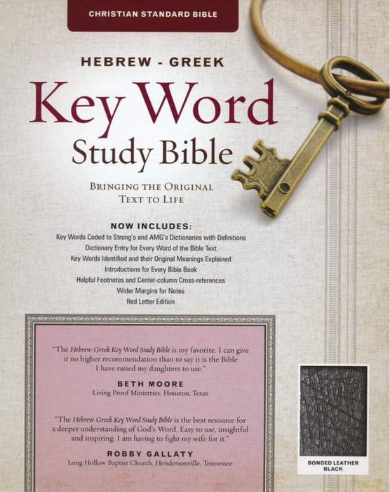CSB Hebrew Greek Key Word Study Bible - Blk Bond