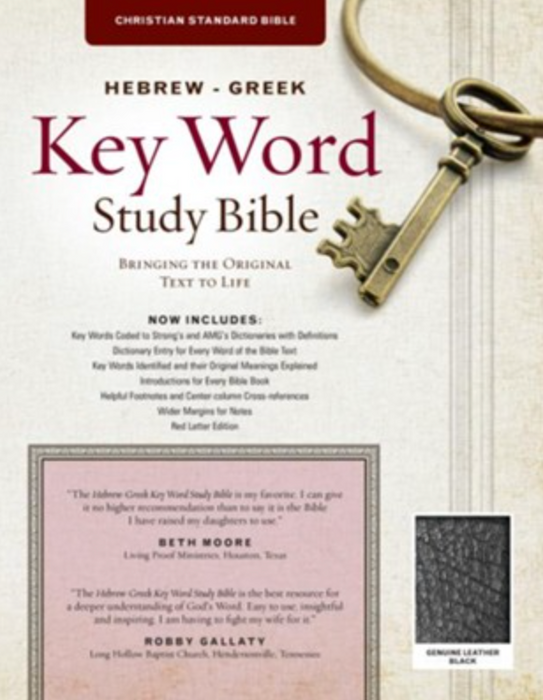 CSB Hebrew Greek Key Word Study Bible - Blk Genuine