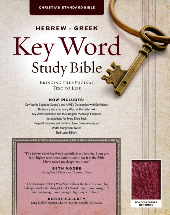 CSB Hebrew Greek Key Word Study Bible - Burg Bond
