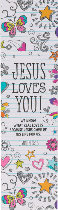 1 John 3:16 Jesus Loves You 10/pkg Bookmarks