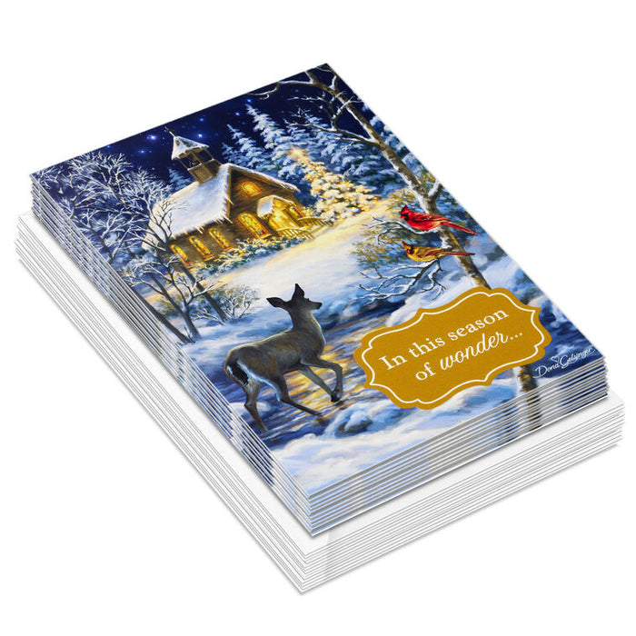 Dona Gelsinger Season of Wonder Religious Boxed Christmas Cards, Pack of 16