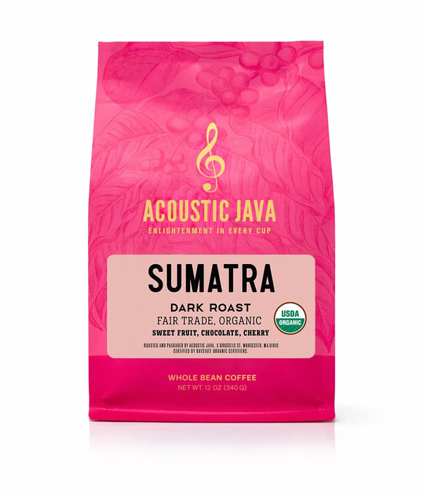 Acoustic Java - Sumatra - Organic Whole Bean Coffee 12oz
