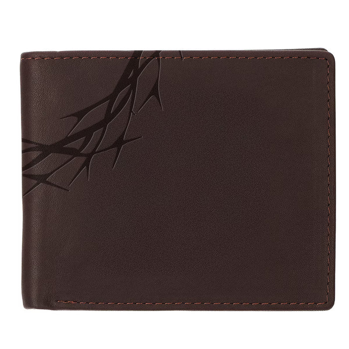 Crown of Thorns Espresso Brown Genuine Leather Wallet