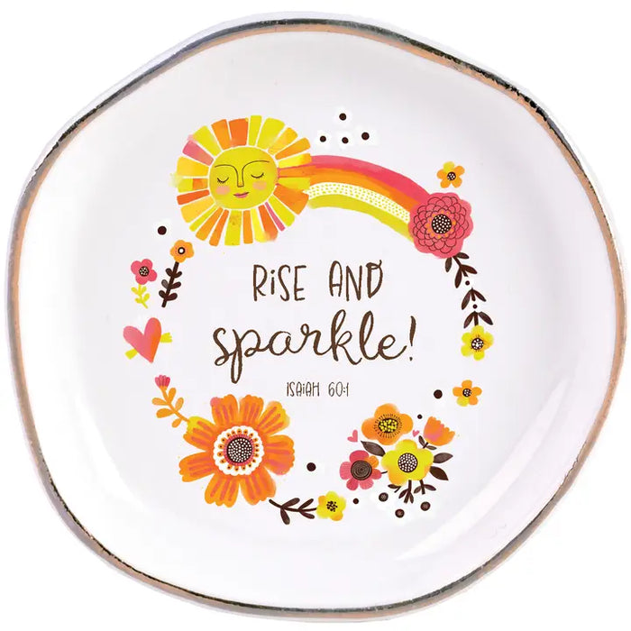 Trinket Tray Rise and Sparkle 4.5"