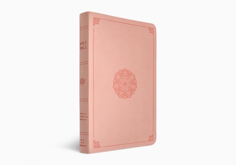 ESV Thinline Bible, Thumb Indexed, TruTone®, Blush Rose, Emblem Design