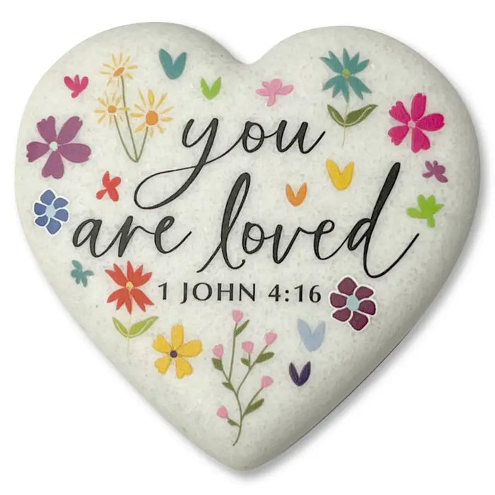 Heart Stone Floral You Are Loved