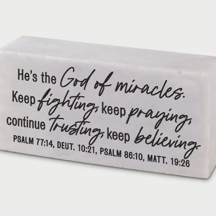 He Is God Of Miracles - Scripture Block