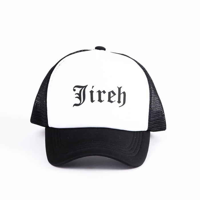 Trucker Hat - "Jireh" Black & White