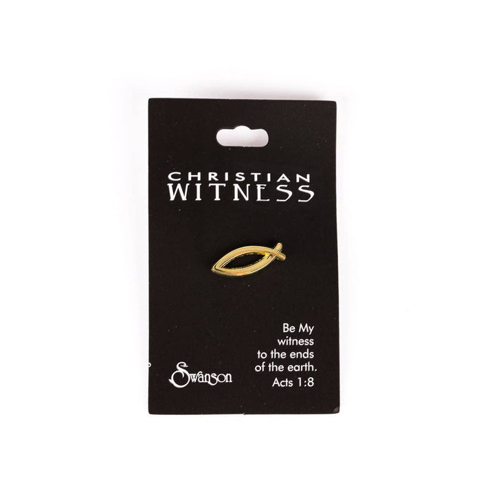 Lapel Pin Open Fish Gold