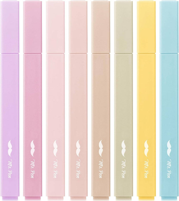 Mr. Pen Aesthetic Highlighters 8 Piece Neutral Colors