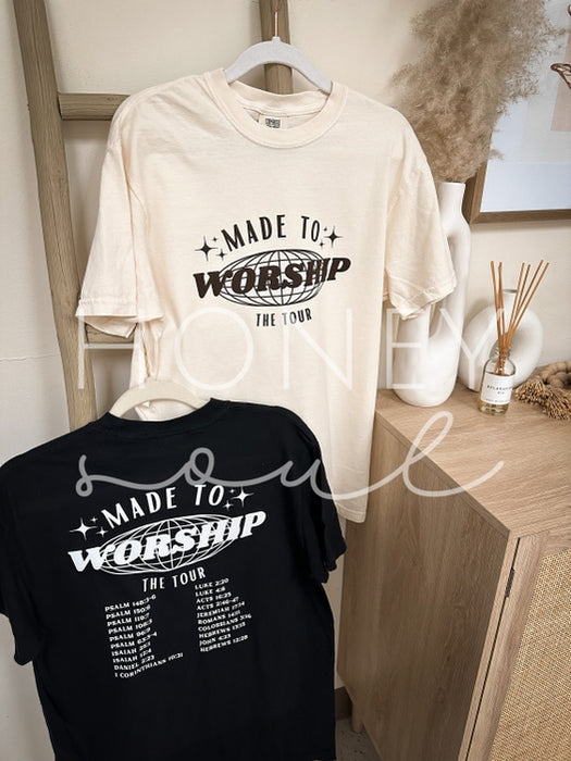 Made To Worship Tour Graphic Tee - Espresso