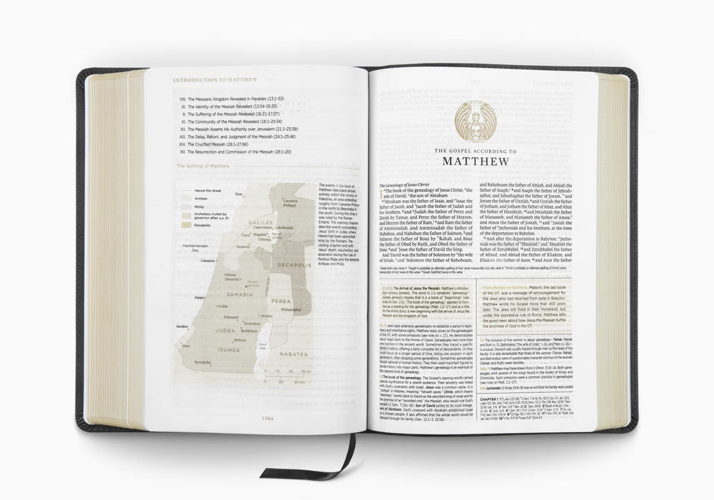 ESV Men's Study Bible, TruTone®, Charcoal, Shield Design