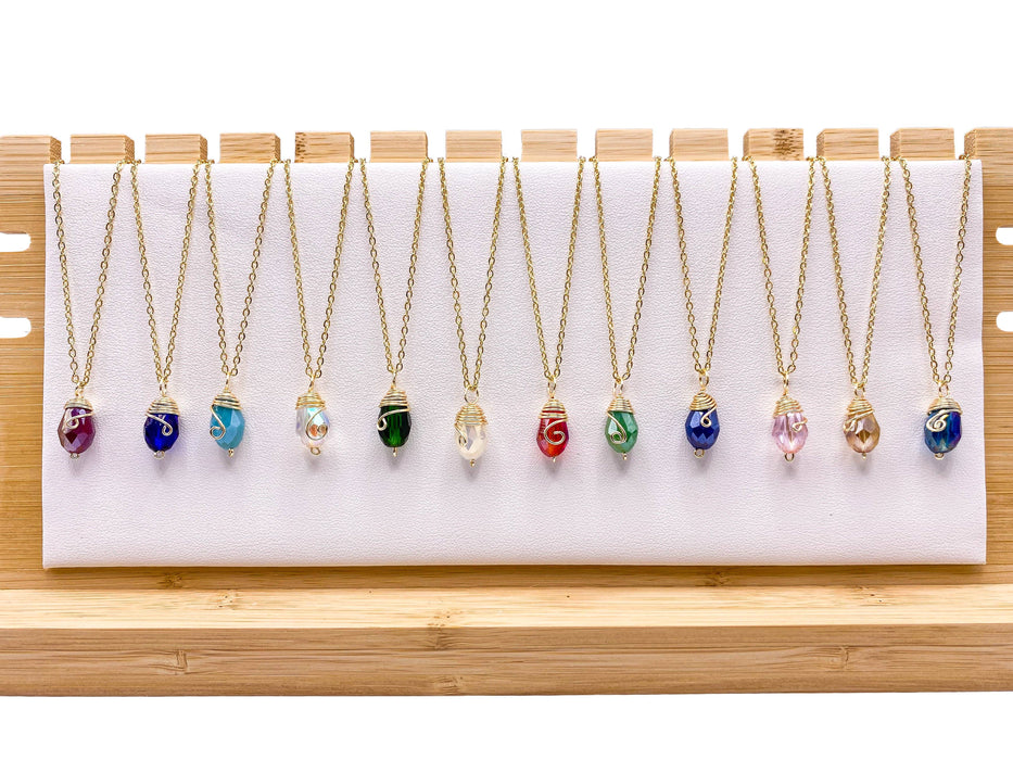 Gold Birthstone necklace