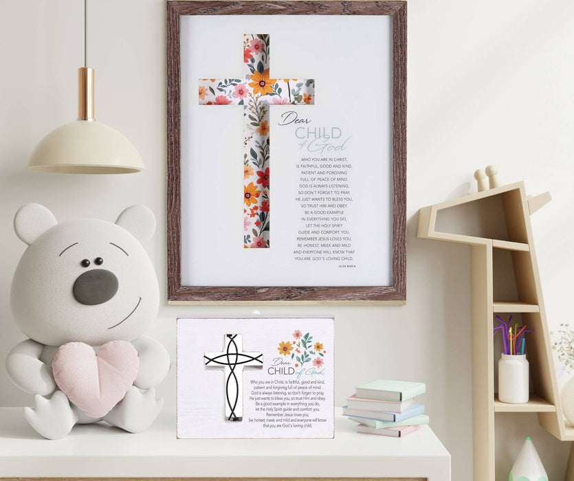 Tabletop Wire Plaque Child Of God Girl