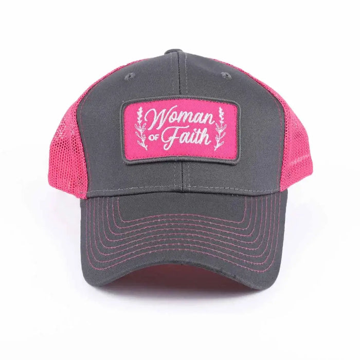 Hat - Pink/Grey - Woman of Faith