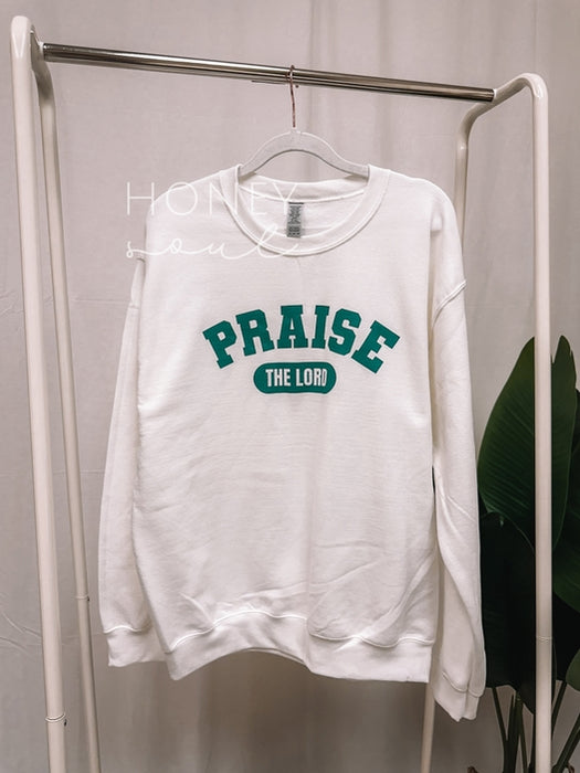 Praise The Lord Graphic Print Sweatshirt Ash