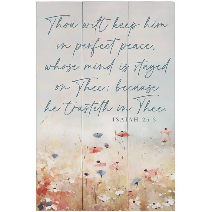 Isaiah 26:3 Flowers - Rustic Pallets
