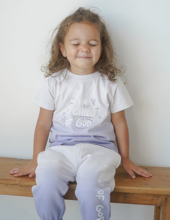 Christian Kids 100% Cotton Child of God Purple Kids Tee