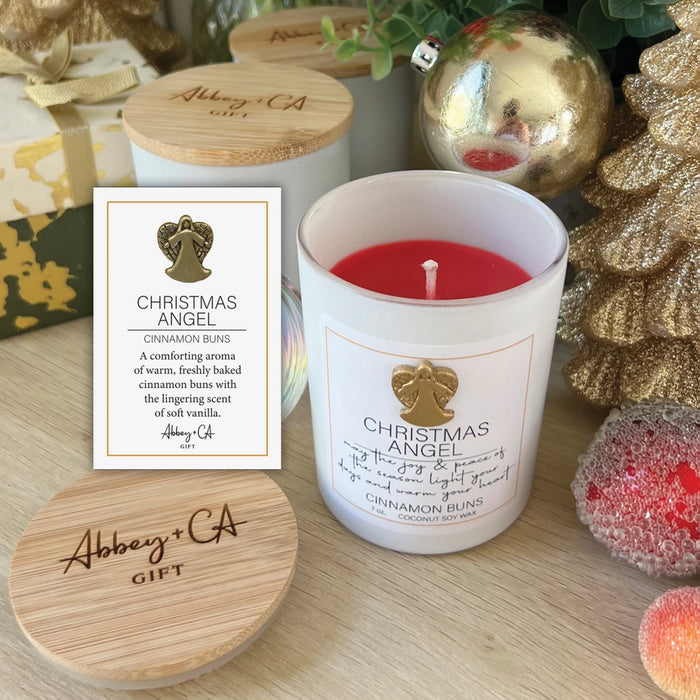 Christmas Angel - Cinnamon Buns - Red Soy Candle