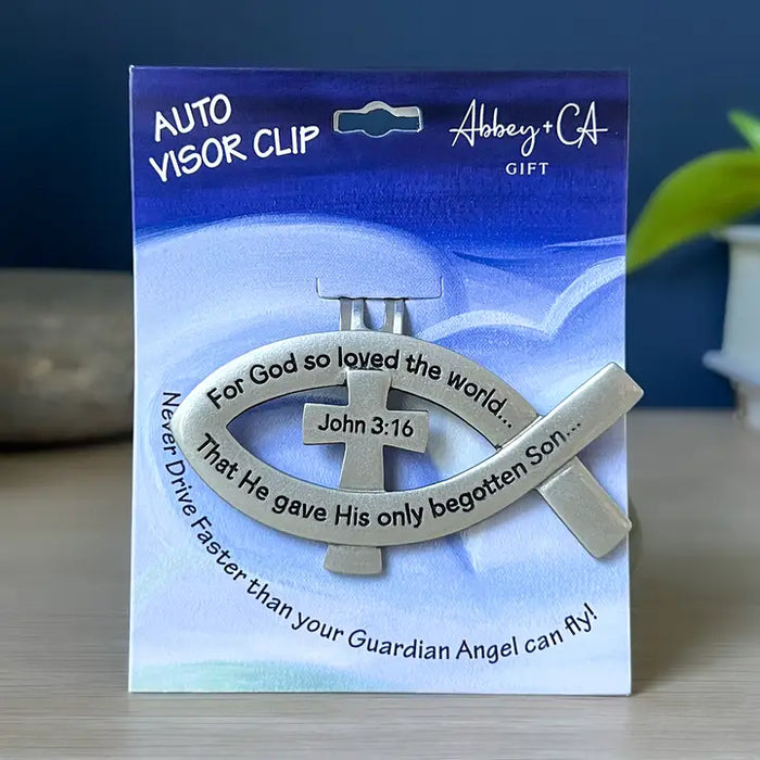 Ichthus Cross Visor Clip