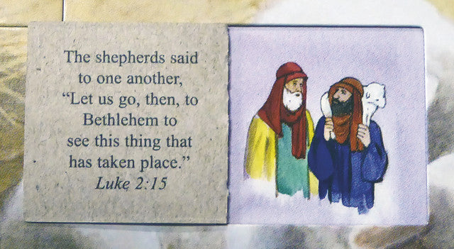 Visiting the Manger Free-Standing Advent Calendar