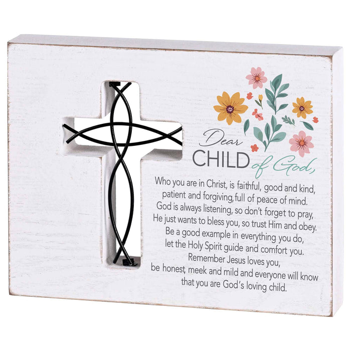 Tabletop Wire Plaque Child Of God Girl