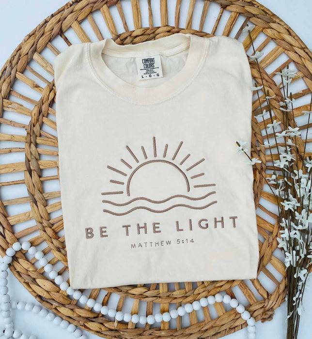 Embroidered Be The Light Tee