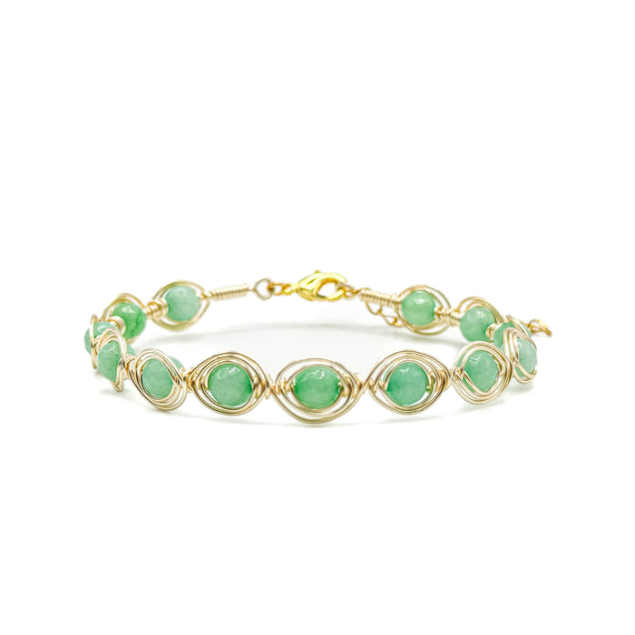 Matcha aventurine bangle bracelet