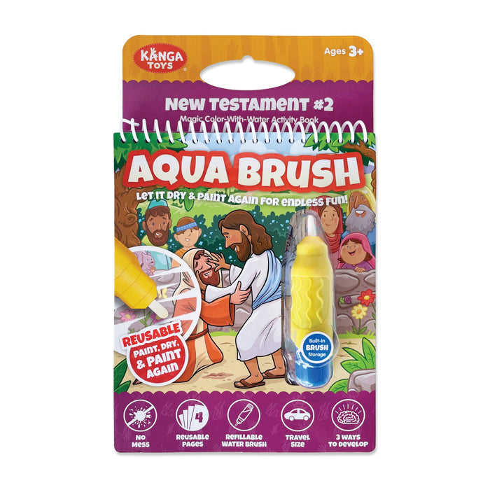New Testament #2 Aqua Brush Activity Book, Reusable Travel Activity