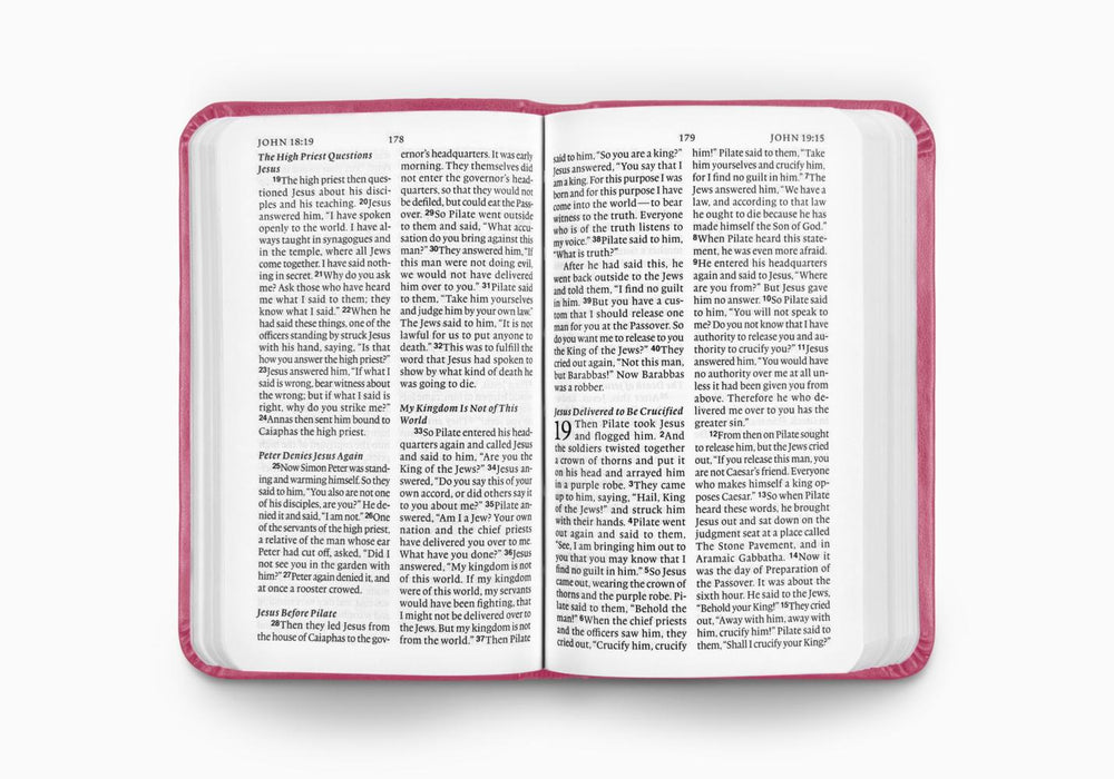 ESV Vest Pocket New Testament with Psalms and Proverbs, Red Letter TruTone®, Berry, Floral Design
