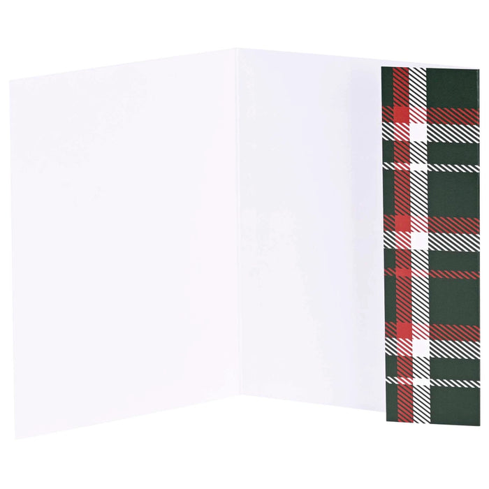 Christmas Money Card Wreath Plaid Set